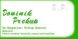 dominik prekup business card